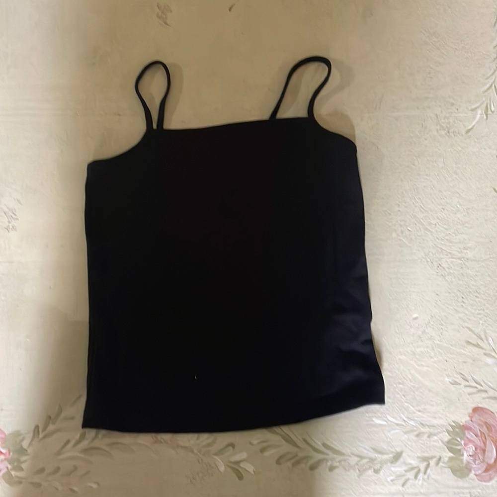 XS black cropped undershirt